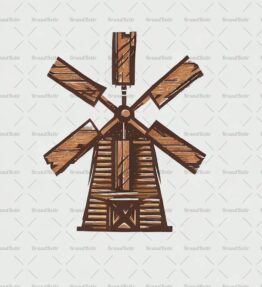Rustikale Windmühle